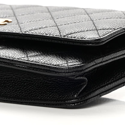 Chanel Caviar Quilted Wallet On Chain WOC Black 11 of 13
