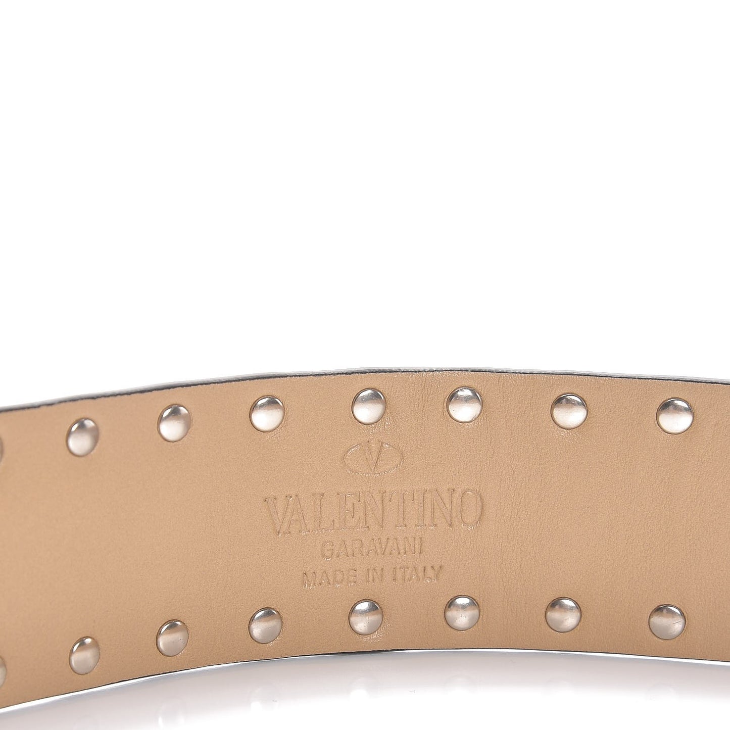 Lambskin Rockstud Spike Shoulder Strap Camel Rose