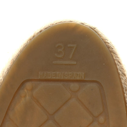 Chanel Lambskin CC Espadrilles 37 Beige Black 7 of 9