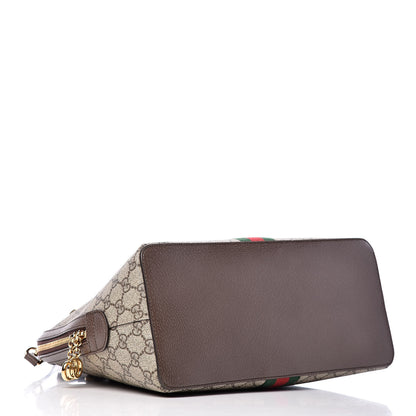 Gucci GG Supreme Monogram Web Medium Ophidia Top Handle Dome Bag Brown 4 of 13