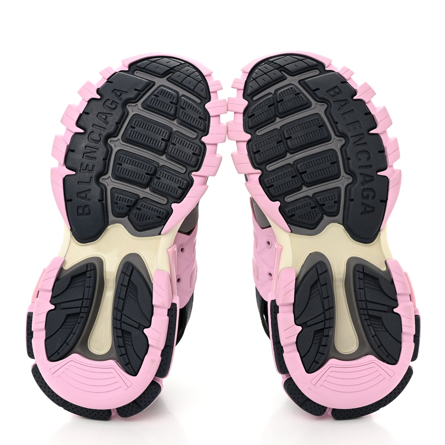 Mesh Rubber Tri-Color Womens Track Sneakers 37 Dark Grey Pink Grey