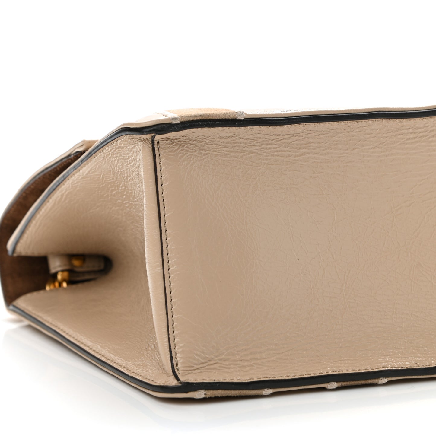 Agnello Old Shine Chamois F is Fendi Embossed Kan U Shoulder Bag Amido Nude