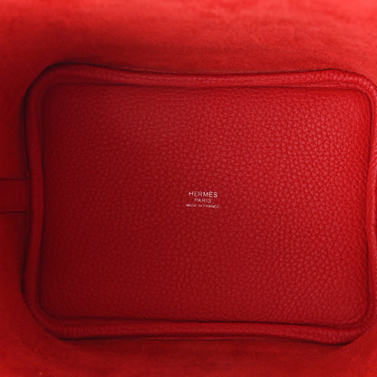 Hermes Taurillon Clemence Picotin Lock 18 PM Vermillon 5 of 11