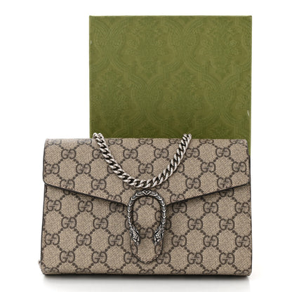Gucci GG Supreme Monogram Mini Dionysus Chain Wallet Beige Taupe 12 of 12