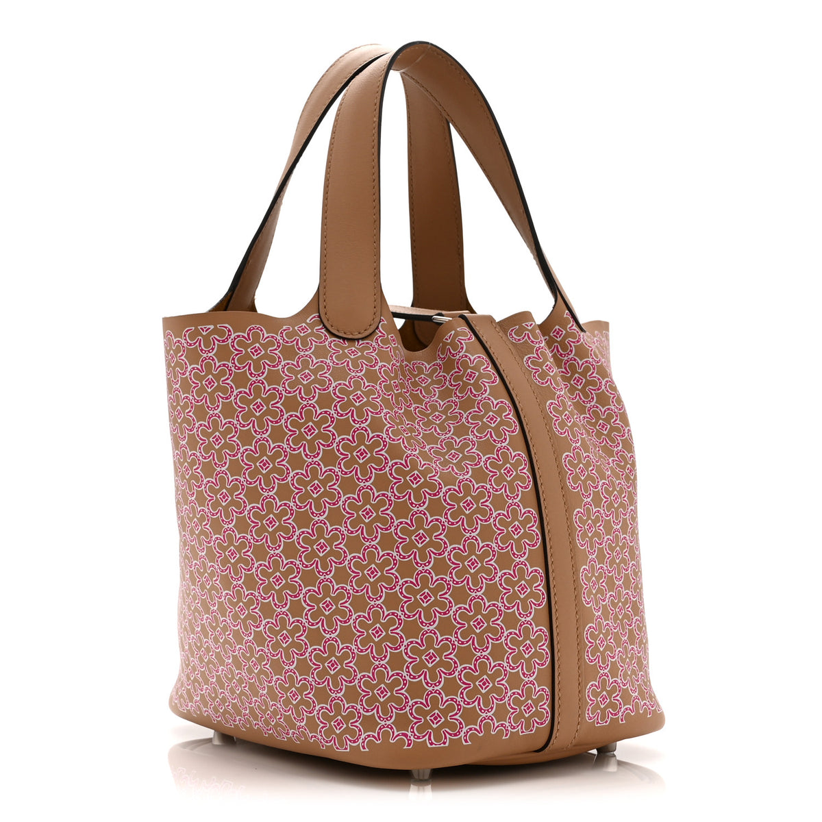 Swift Lucky Daisy Picotin Lock 18 PM Chai Rose White