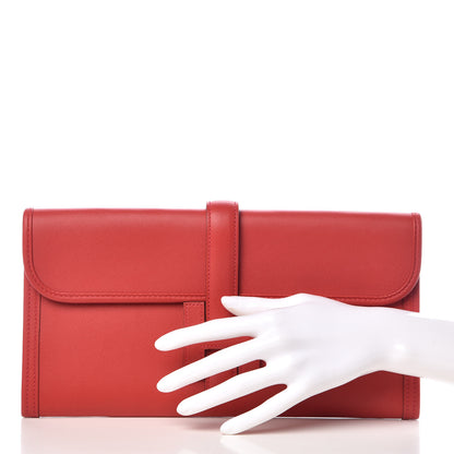 Hermes Swift Jige Elan 29 Clutch Rouge Casaque 2 of 9