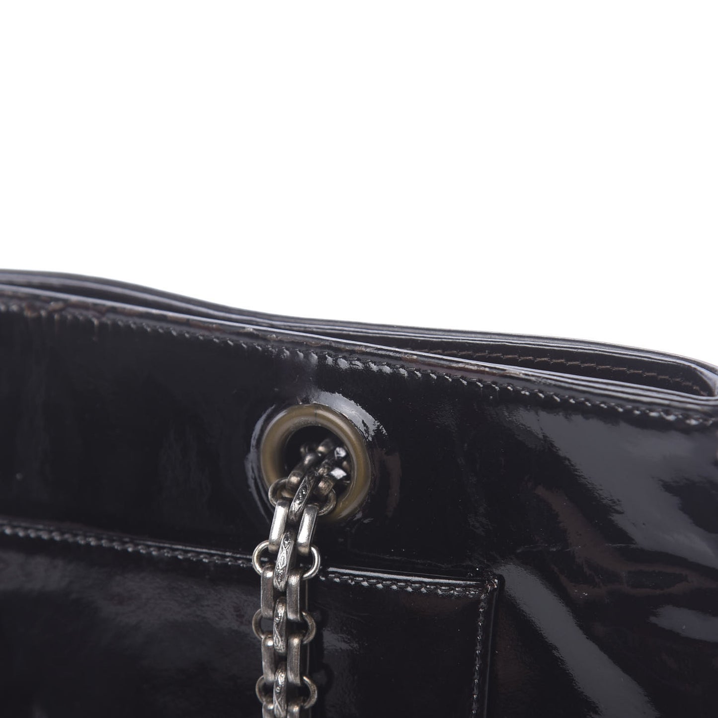 Patent Mademoiselle Tote Brown