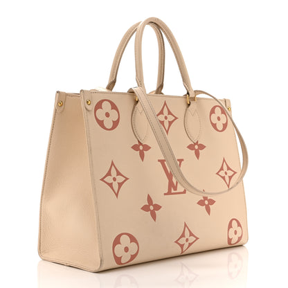 Louis Vuitton Empreinte Monogram Giant Onthego MM Creme Rose Trianon 3 of 9