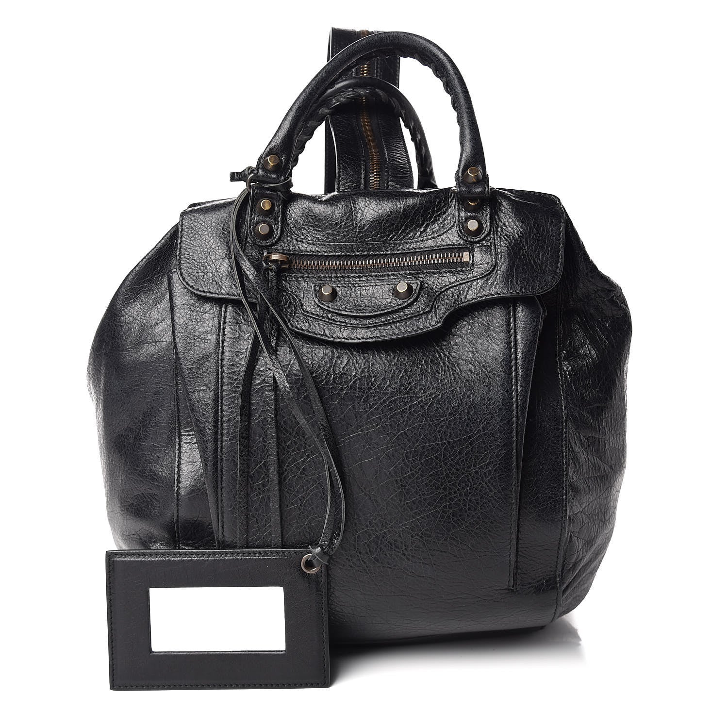Balenciaga Agneau Classic Hardware Zip Traveler Backpack Black 1 of 9