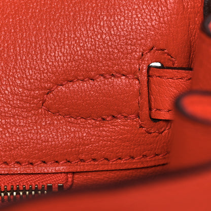 Hermes Taurillon Clemence Birkin 25 Feu 23 of 34