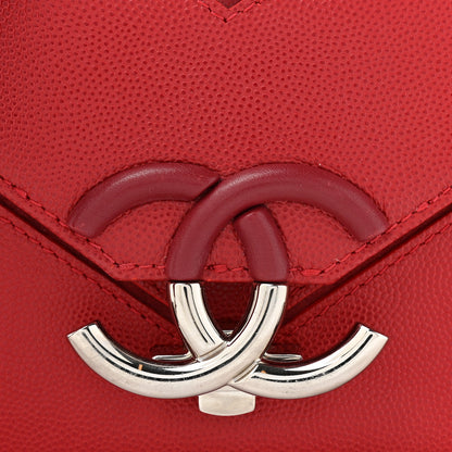 Chanel Caviar Macro Chevron Small Single Flap Red 8 of 15