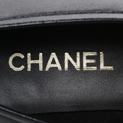 Chanel Lambskin CC Mocassin Loafers 38.5 Black 9 of 11