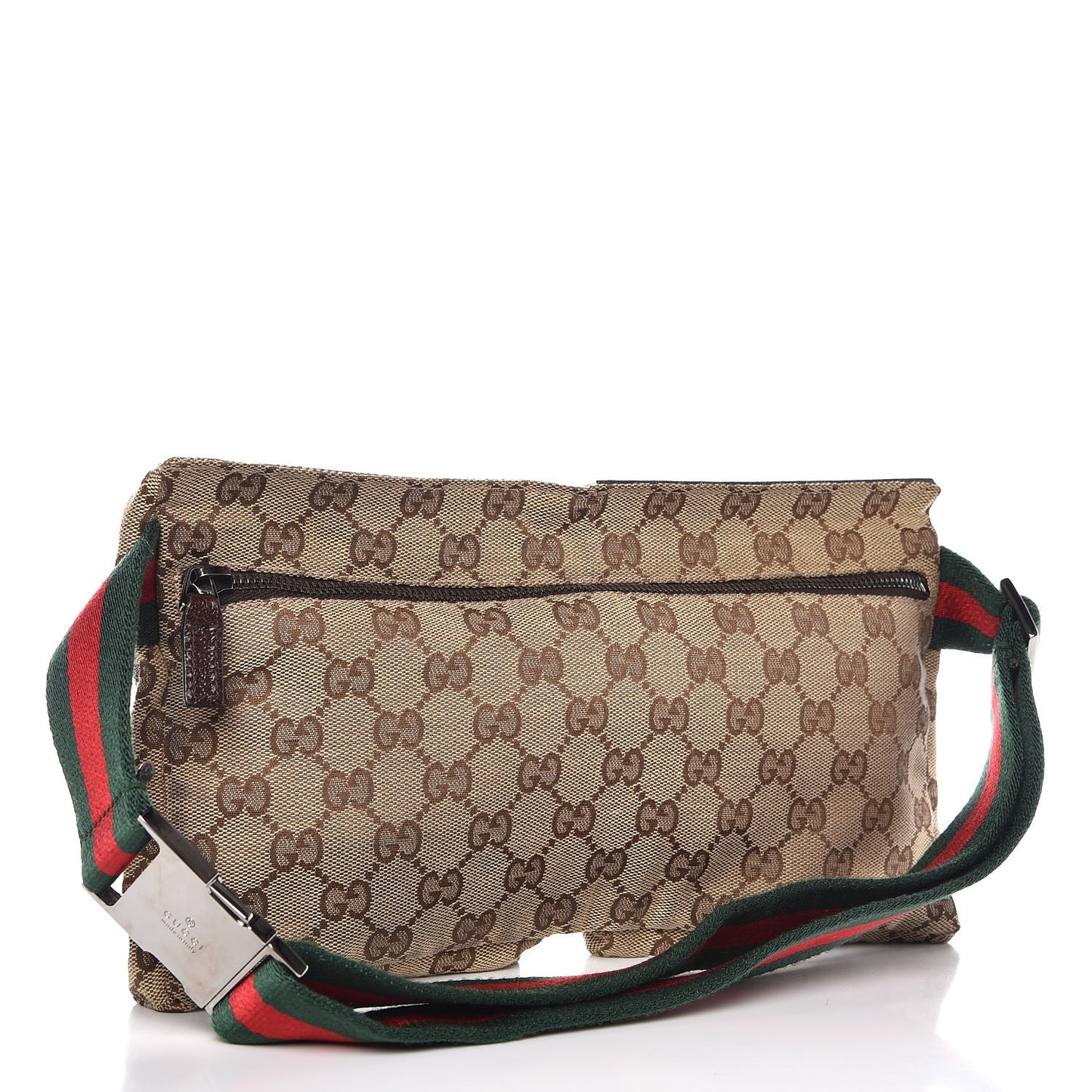 Monogram Web Belt Bag Dark Brown