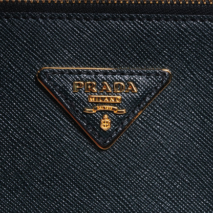 Prada Saffiano Lux Double Zip Medium Tote Smeraldo 5 of 9