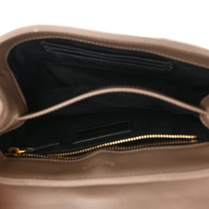 Saint Laurent Calfskin Y Quilted Monogram Toy Loulou Crossbody Bag Dark Beige 5 of 13