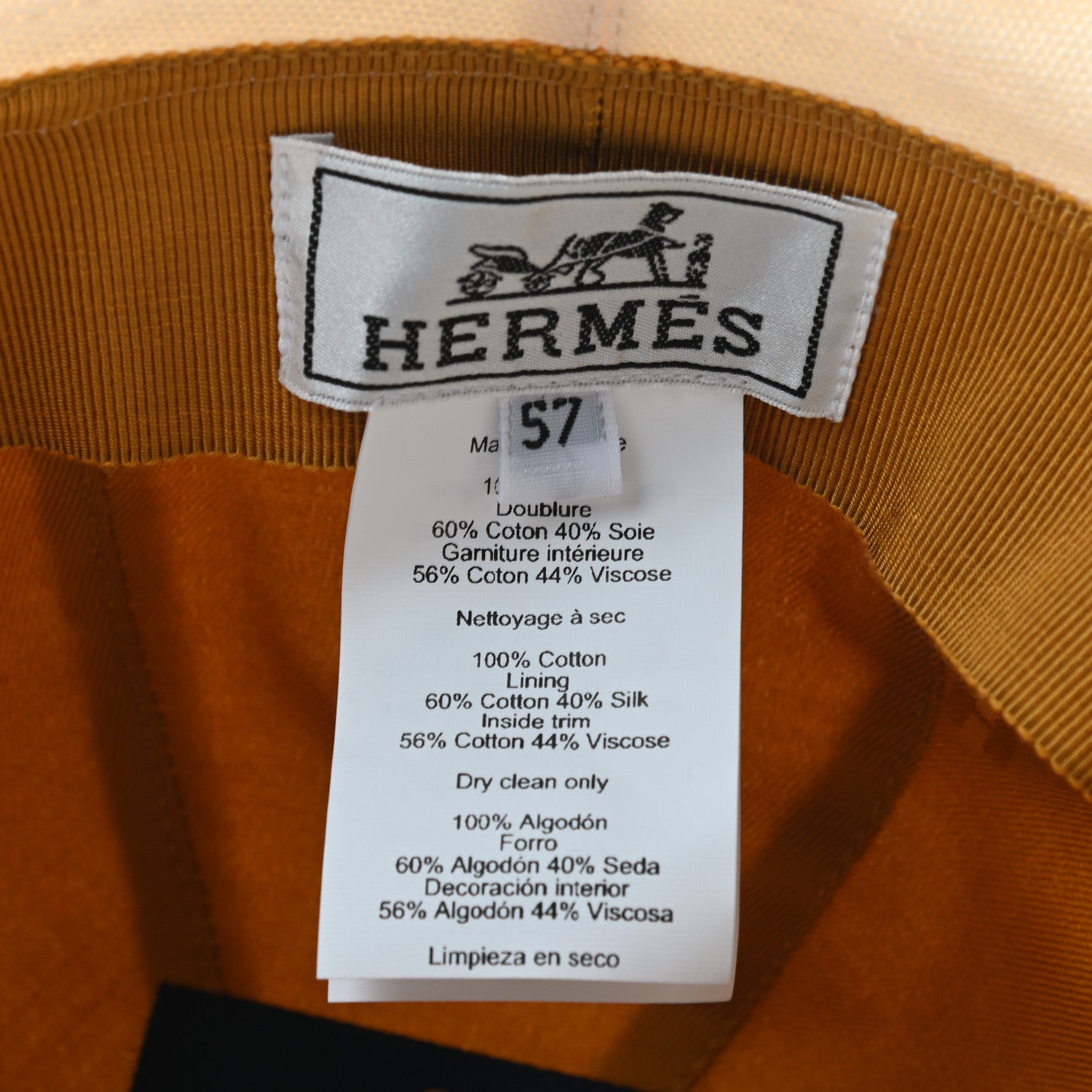 Hermes Cotton Bucket Hat 57 White 8 of 9