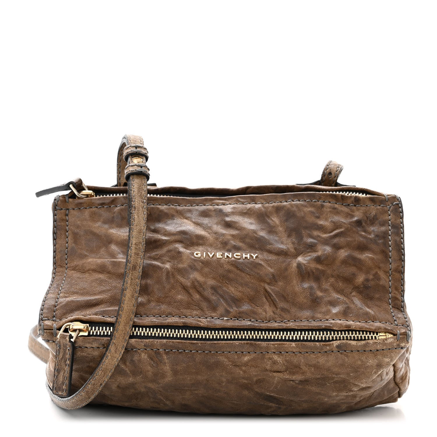 Givenchy Tumbled Sheepskin Mini Pandora Charcoal 1 of 12