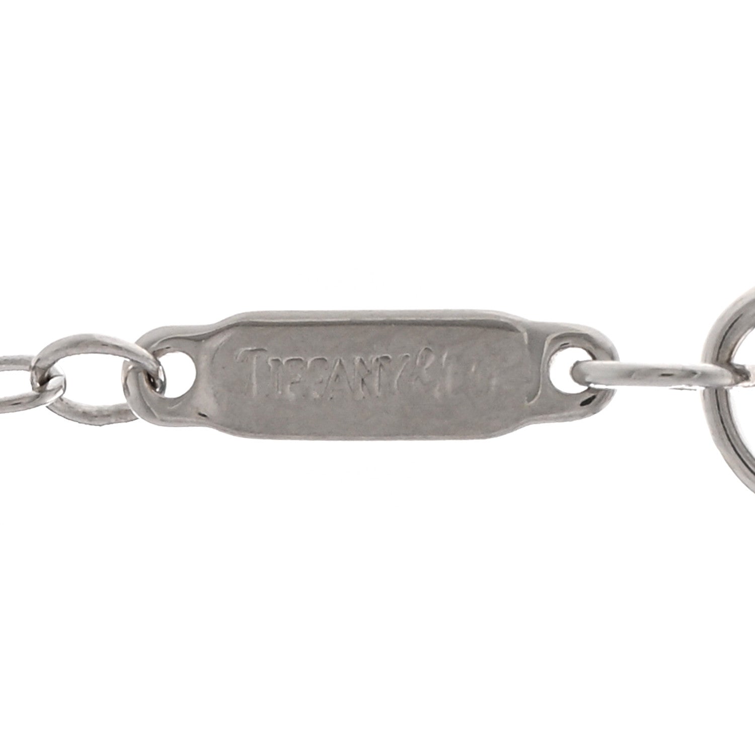 Tiffany 18K White Gold Diamond Infinity Station Necklace 4 of 5