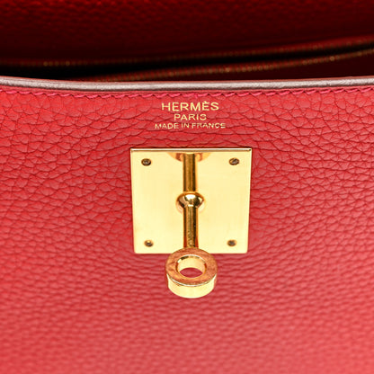 Hermes Togo Kelly Retourne 28 Rouge Casaque 6 of 10