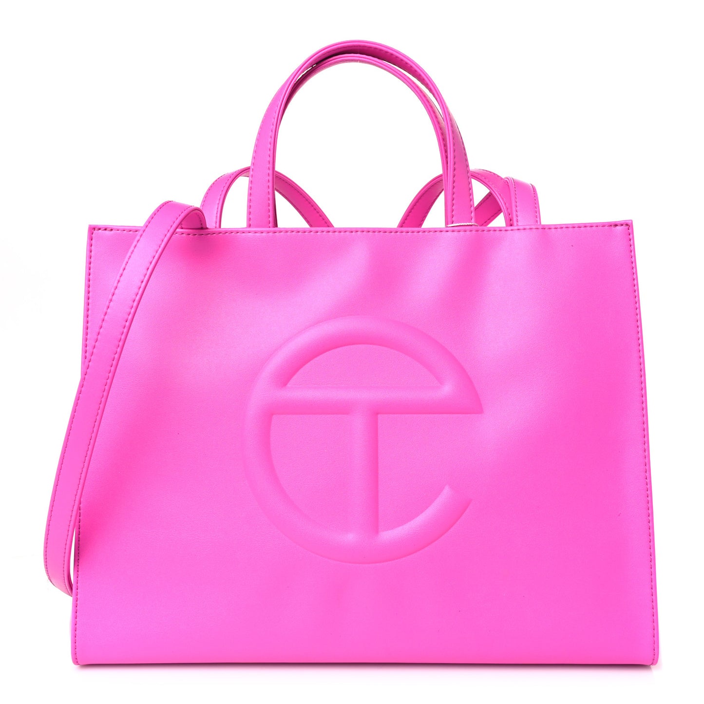 Vegan Leather Medium Shopping Bag Azalea