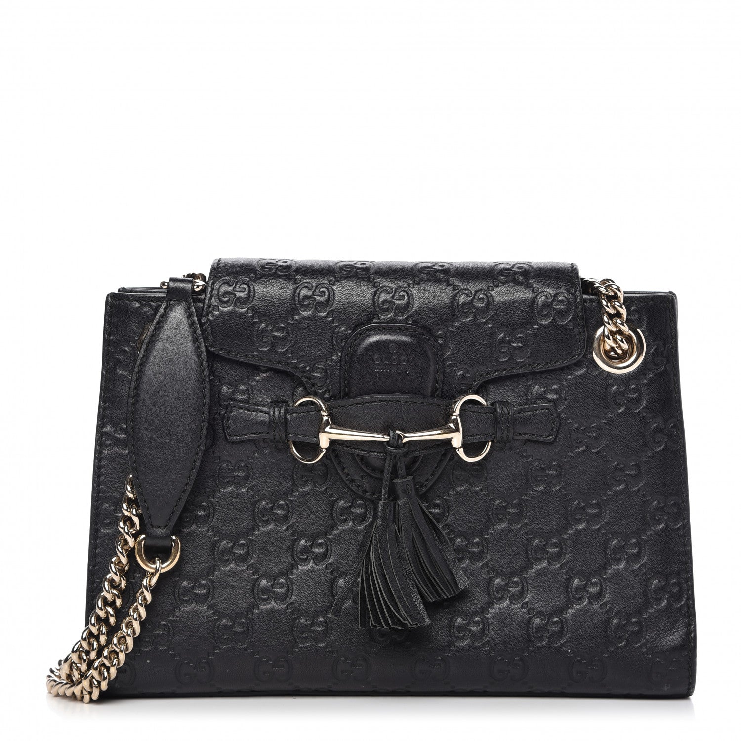 Gucci Guccissima Small Emily Shoulder Bag Black 1 of 11