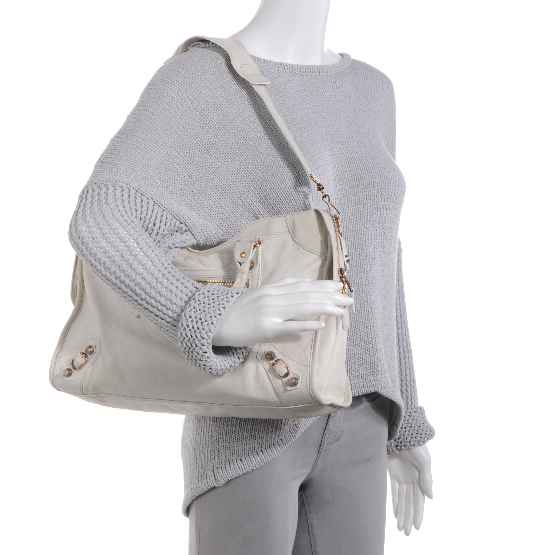Balenciaga Agneau Giant 12 Rose Gold Hardware City White Light 2 of 9