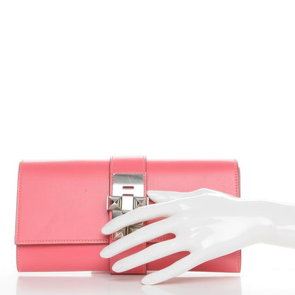 Hermes Tadelakt Medor 23 Clutch Rose Lipstick 2 of 7