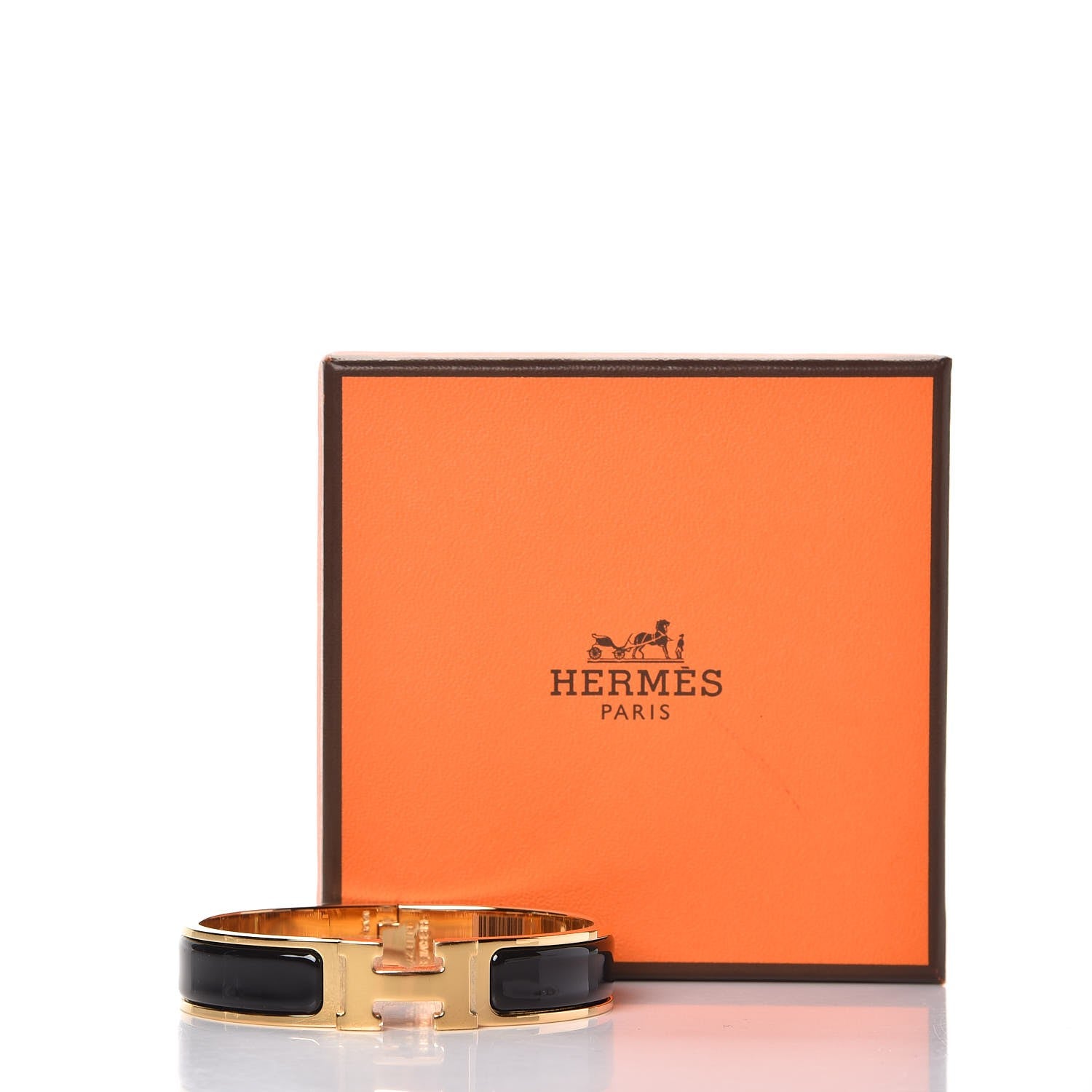 Hermes Enamel Narrow Clic Clac H Bracelet PM Black 7 of 7
