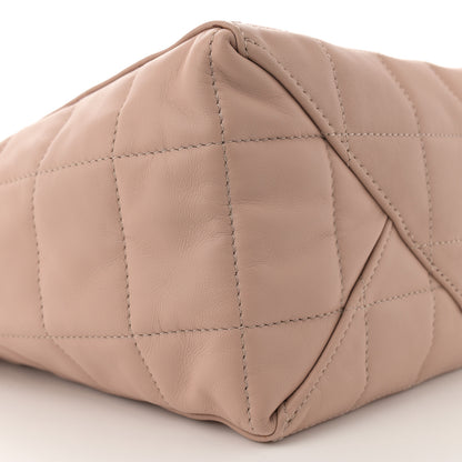Celine Calfskin Quilted Vertical Cabas Tote Beige 8 of 13
