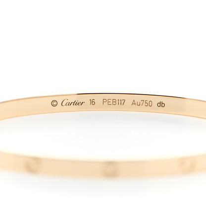 Cartier 18K Yellow Gold Small LOVE Bracelet 16 3 of 5