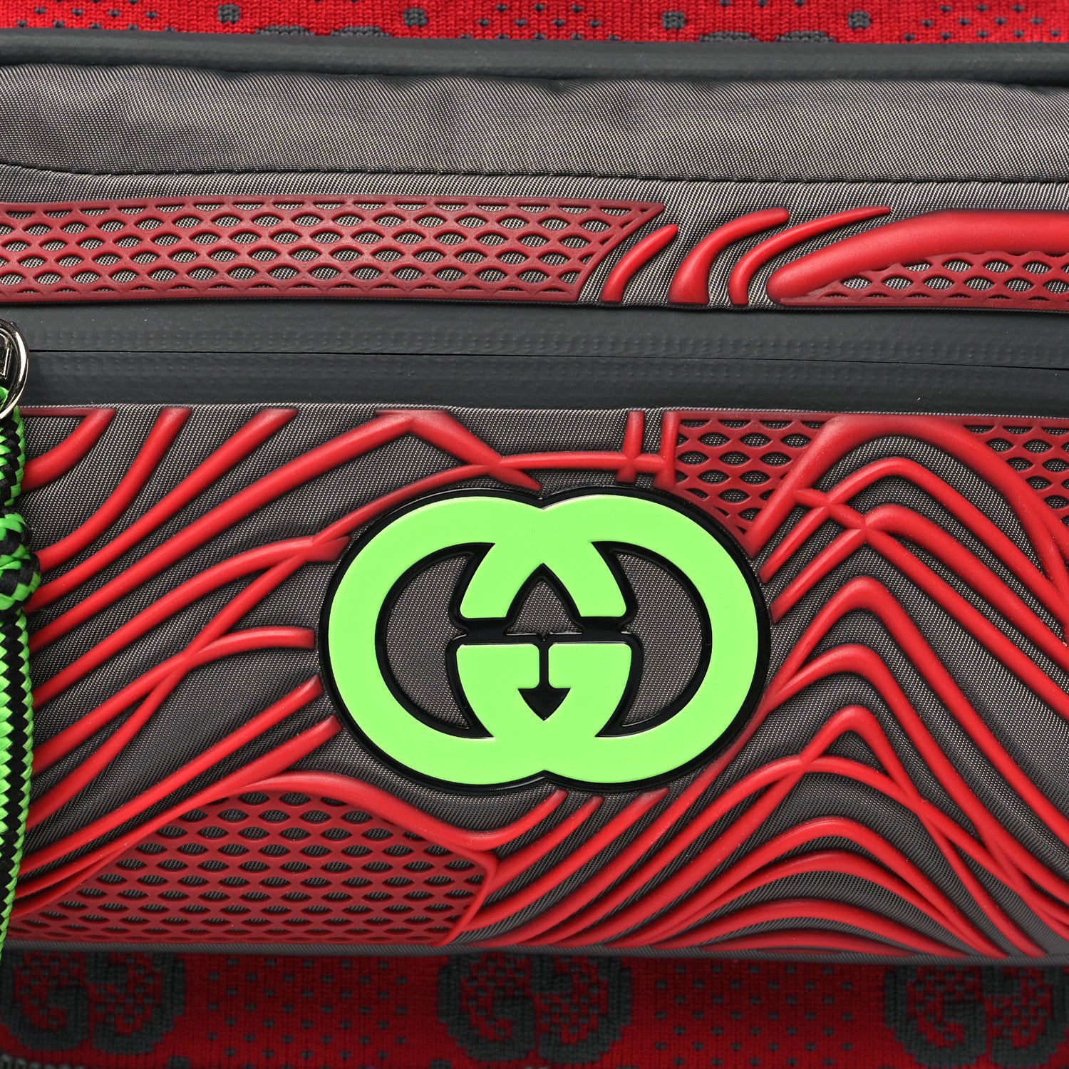 Gucci Jersey GG Monogram All Over Sporty Belt Bag Red Multicolor 8 of 10