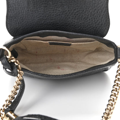 Gucci Pebbled Calfskin Small Soho Flap Crossbody Black 5 of 16