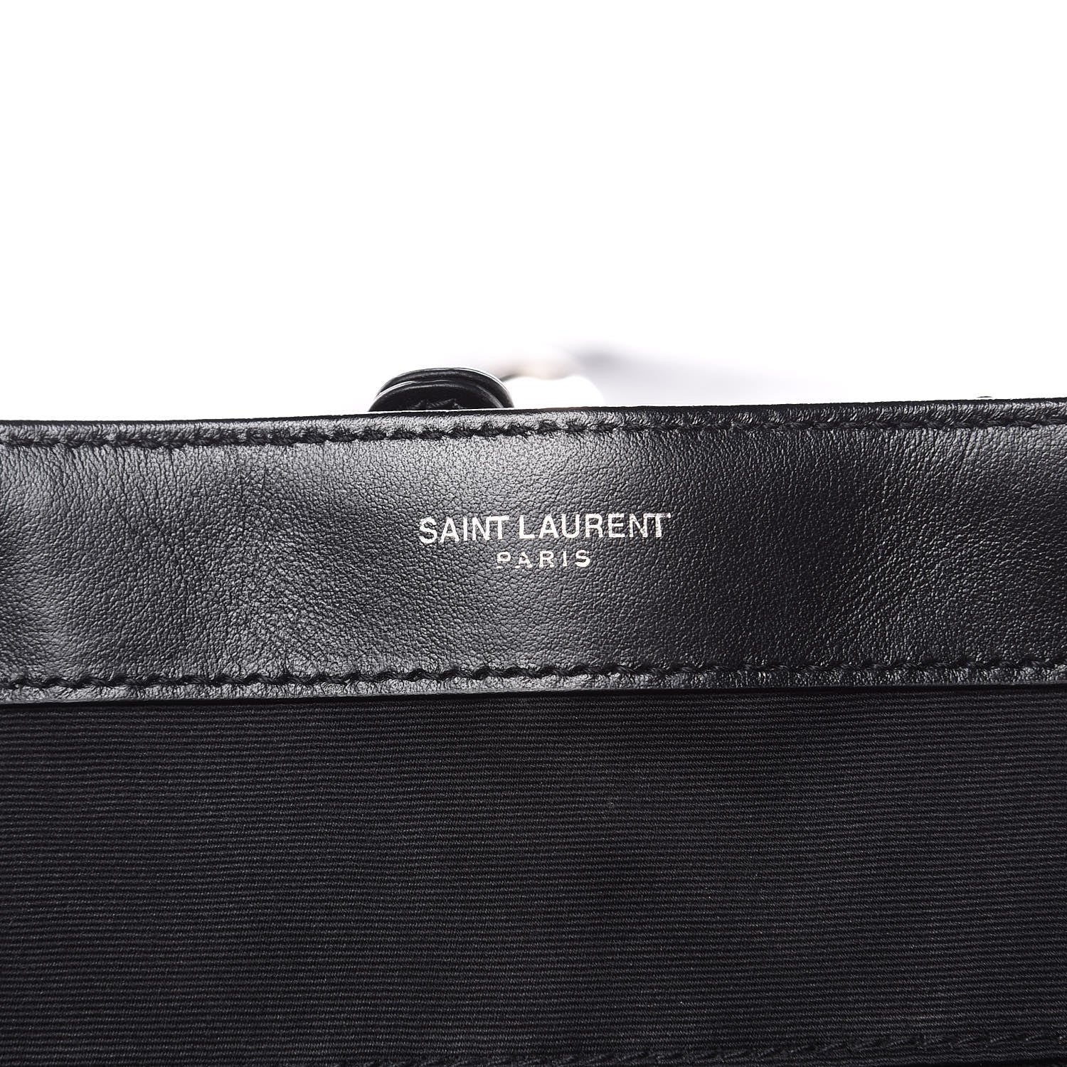 Saint Laurent Calfskin Y Quilted Monogram Medium Loulou Backpack Black 10 of 10
