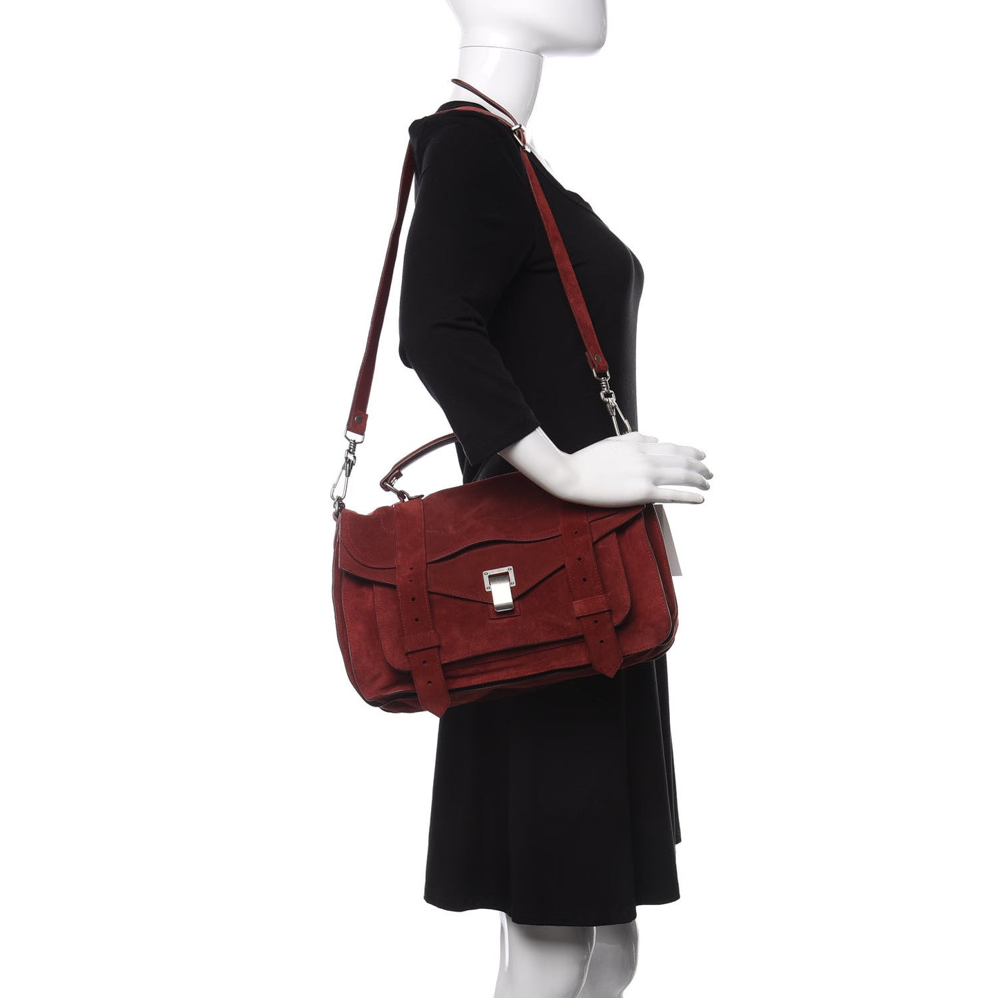 Suede Medium PS1 Satchel Midnight Plum