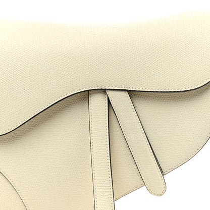 Christian Dior Grained Calfskin Saddle Bag White 8 of 10