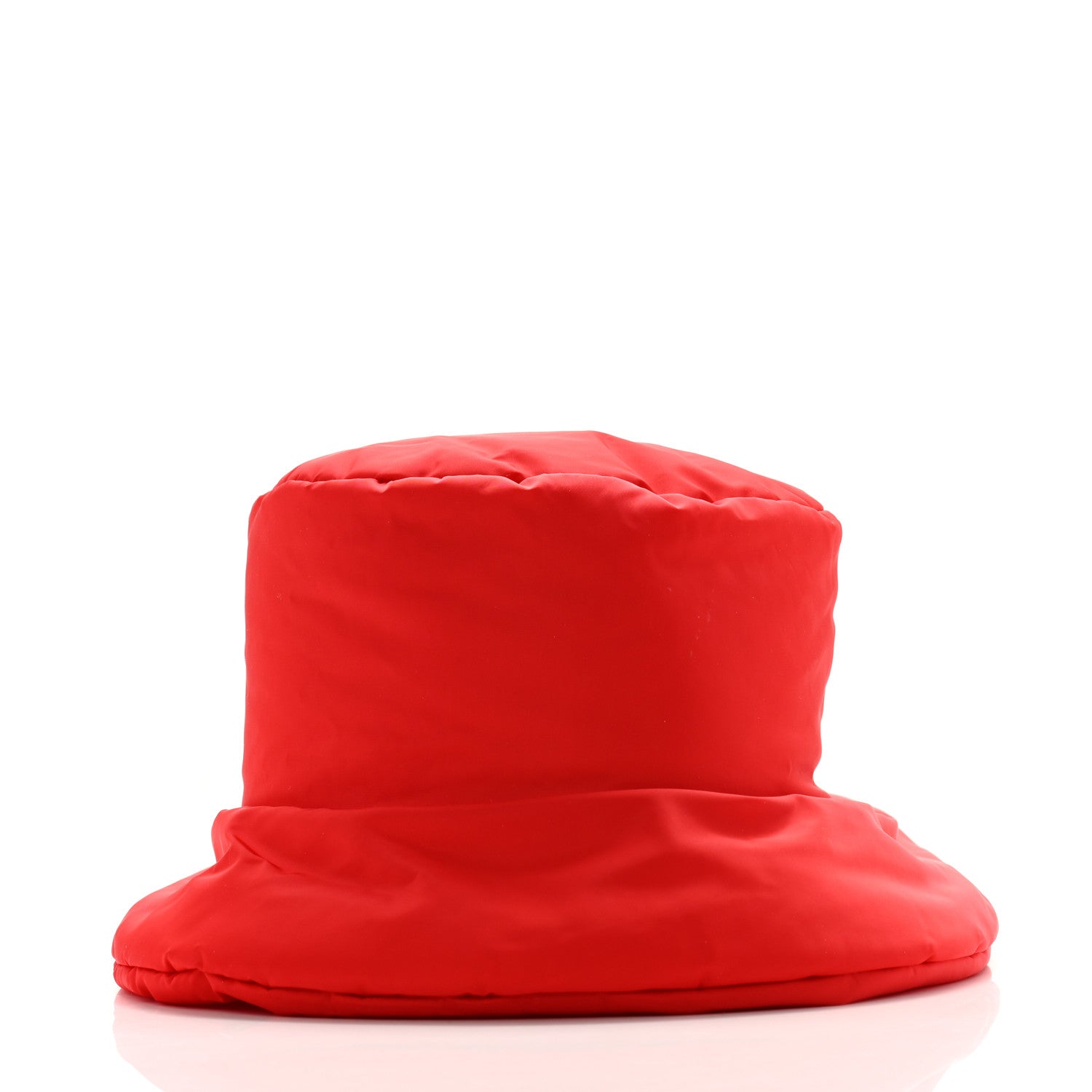 Prada Re-Nylon Metal Triangle Logo Mens Padded Bucket Hat M Rosso 6 of 10