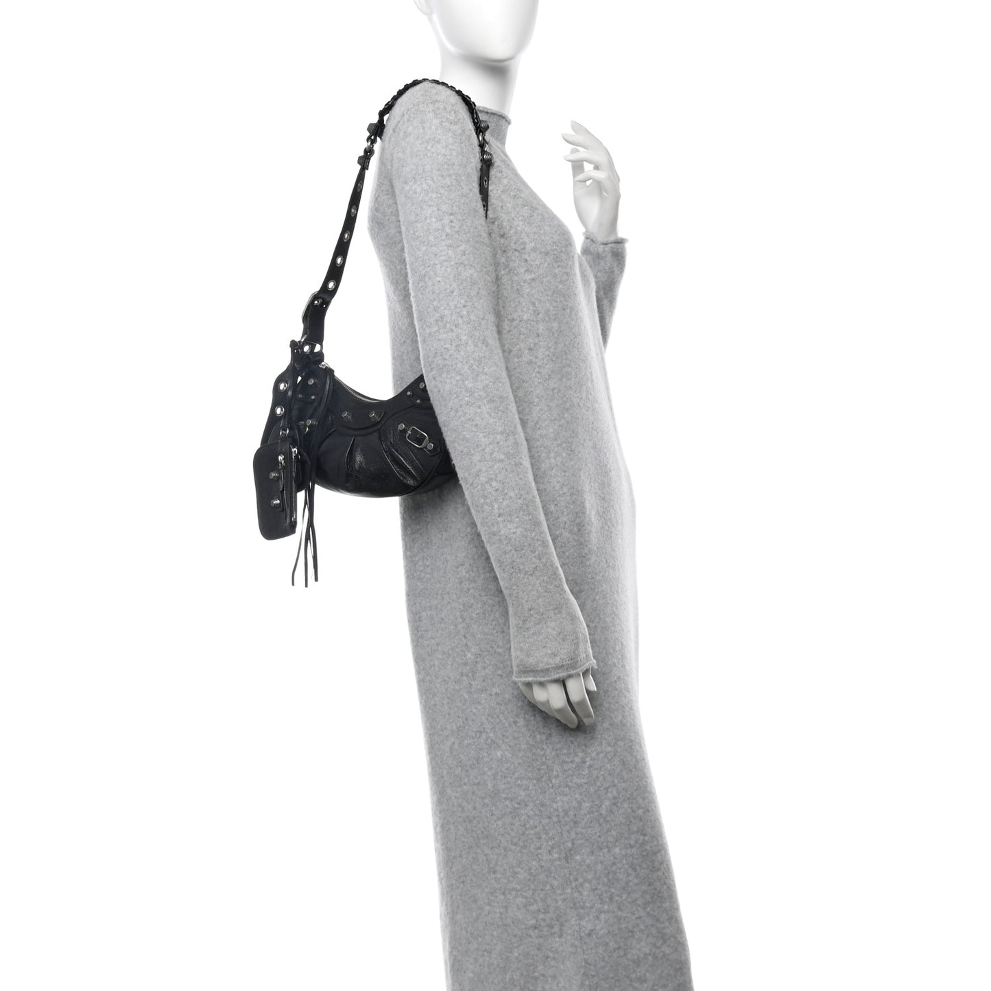 Agneau Arena Le Cagole Shoulder Bag XS Black