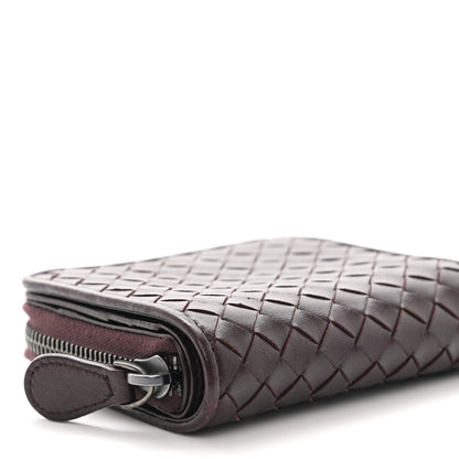 Bottega Veneta Nappa Intrecciato Zip Around Coin Purse Aubergine 8 of 9