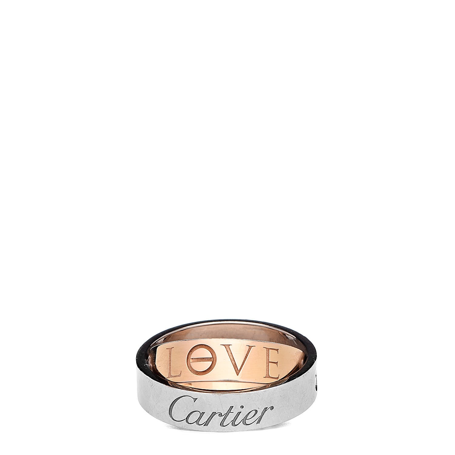 Cartier 18K Pink White Gold 5.5mm Astro LOVE Ring 56 7.5 5 of 9