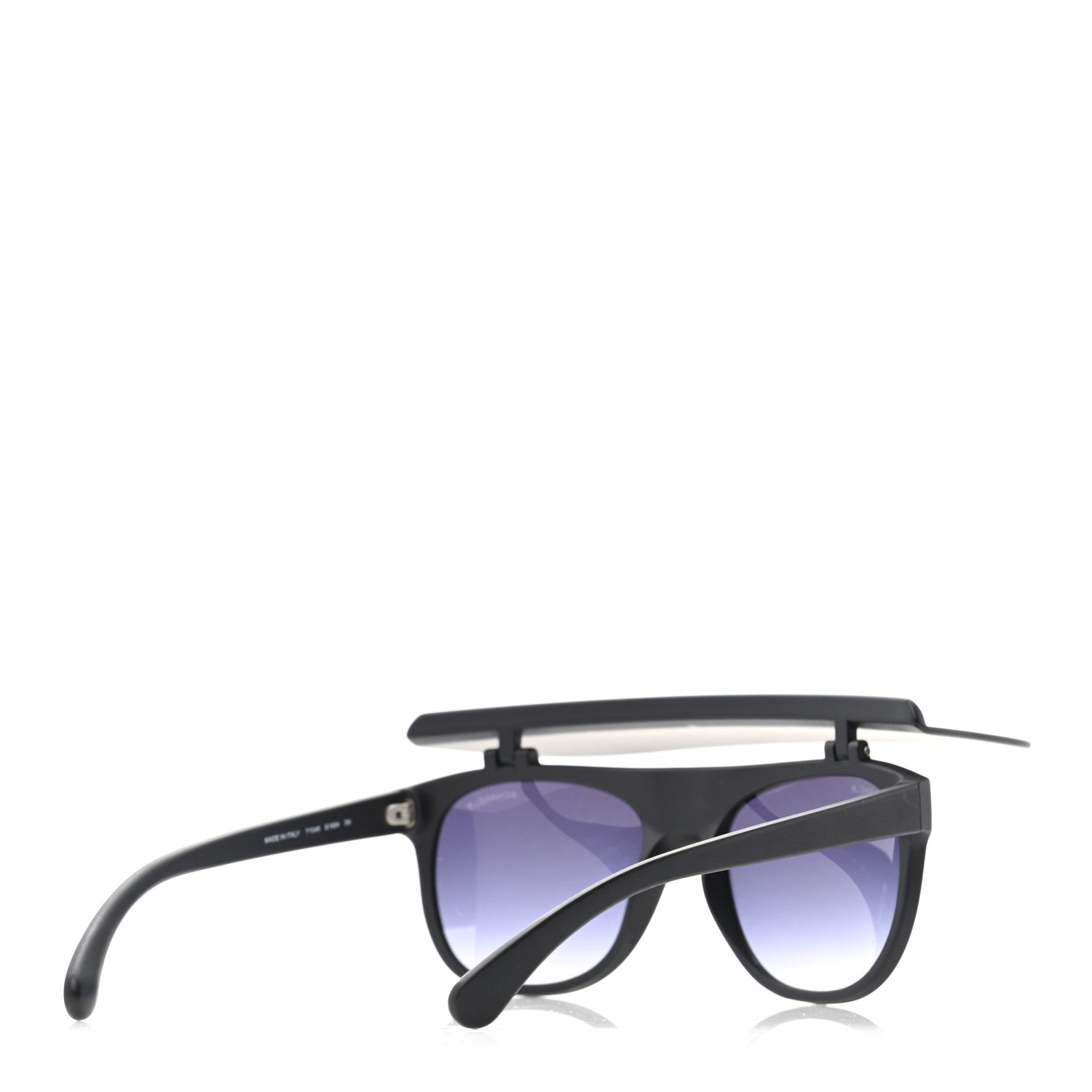 Chanel Acetate Visor Sunglasses 71046 Matte Black 5 of 8