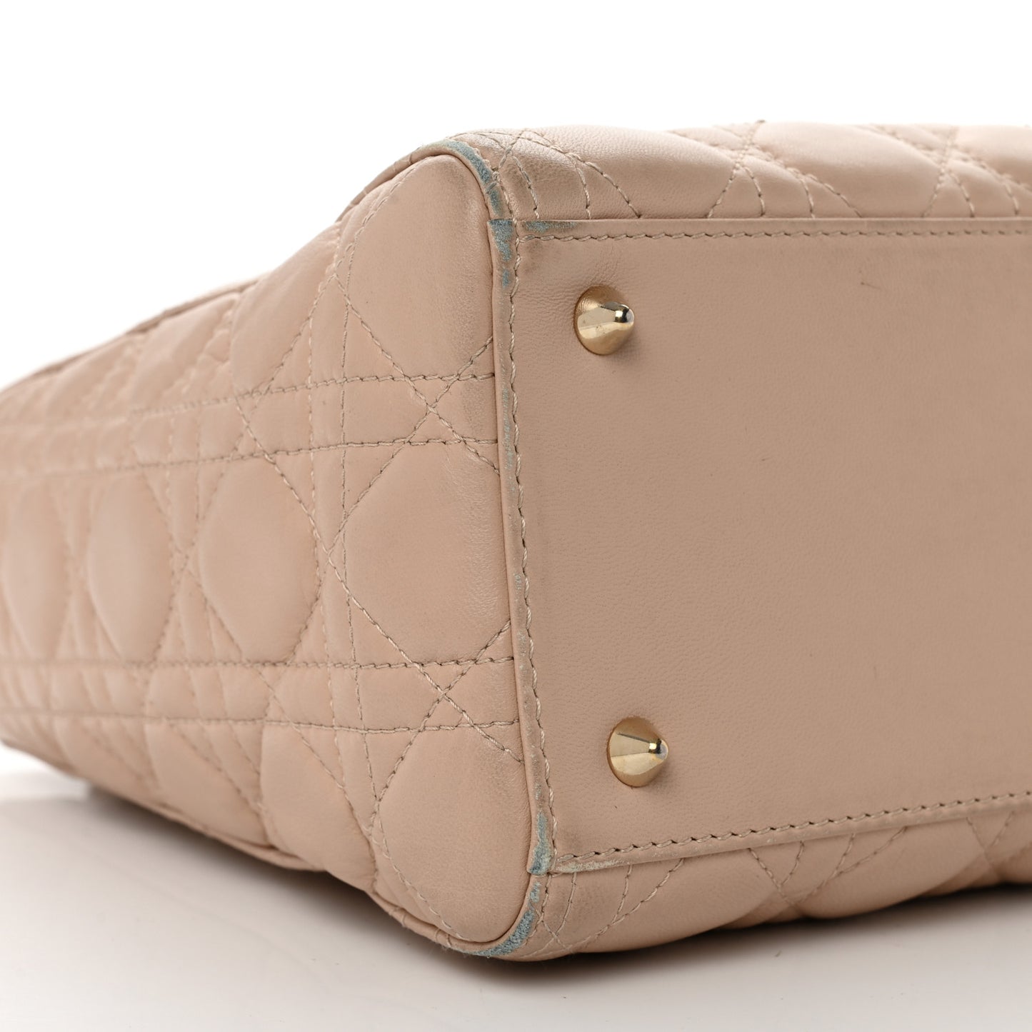 Lambskin Cannage Medium Lady Dior Beige