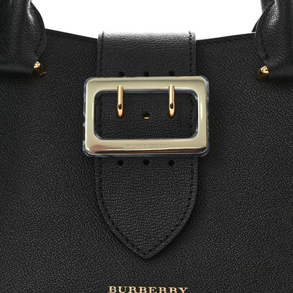 Burberry Soft Grain Calfskin Small Buckle Tote Black 14 of 21