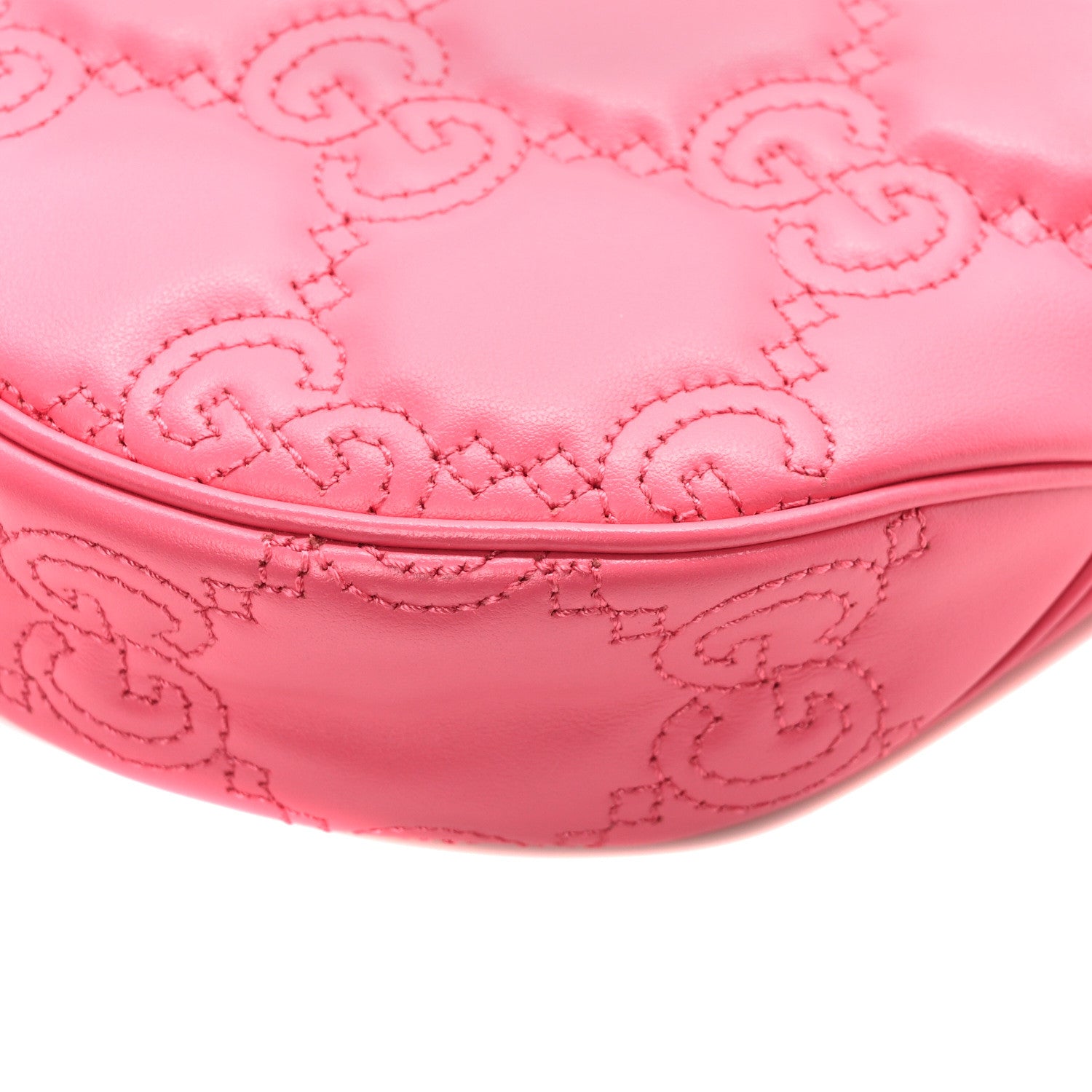 Gucci Calfskin GG Matelasse Mini Hobo Shoulder Bag Pink 10 of 10