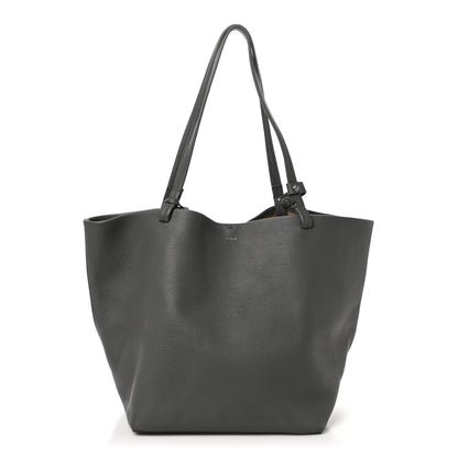 The Row Grained Calfskin Park Tote Three Charcoal 1 of 10
