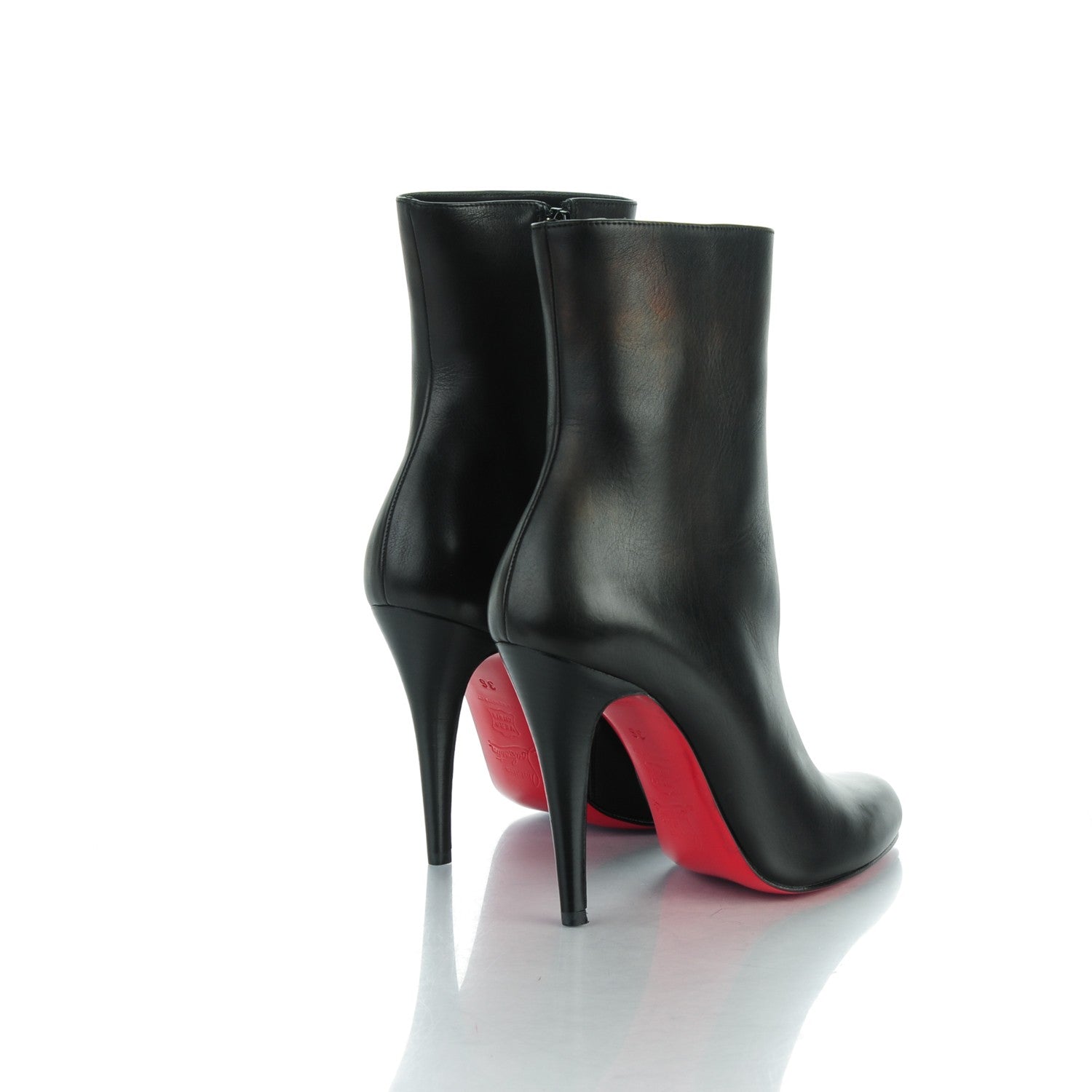 Christian Louboutin Calfskin 100 Paris Ankle Boots 36 Black 4 of 7