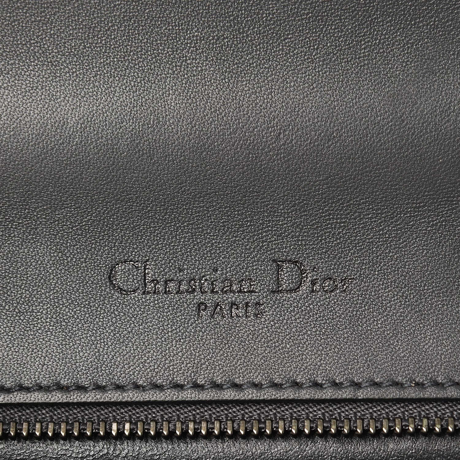Christian Dior Metallic Patent Micro-Cannage Medium Diorama Flap Bag Graphite 6 of 14