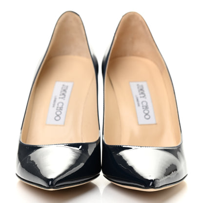 Jimmy Choo Patent Love 85 Pumps 37.5 Navy 2 of 7