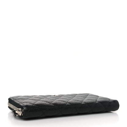 Chanel Caviar Quilted Large Gusset Zip Around Wallet Black 4 of 8