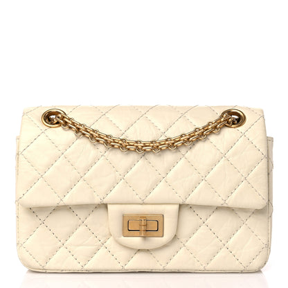 Chanel Aged Calfskin Quilted 2.55 Reissue Mini Flap White 1 of 10