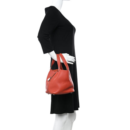 Hermes Taurillon Clemence Picotin Lock 18 PM Sanguine 2 of 11